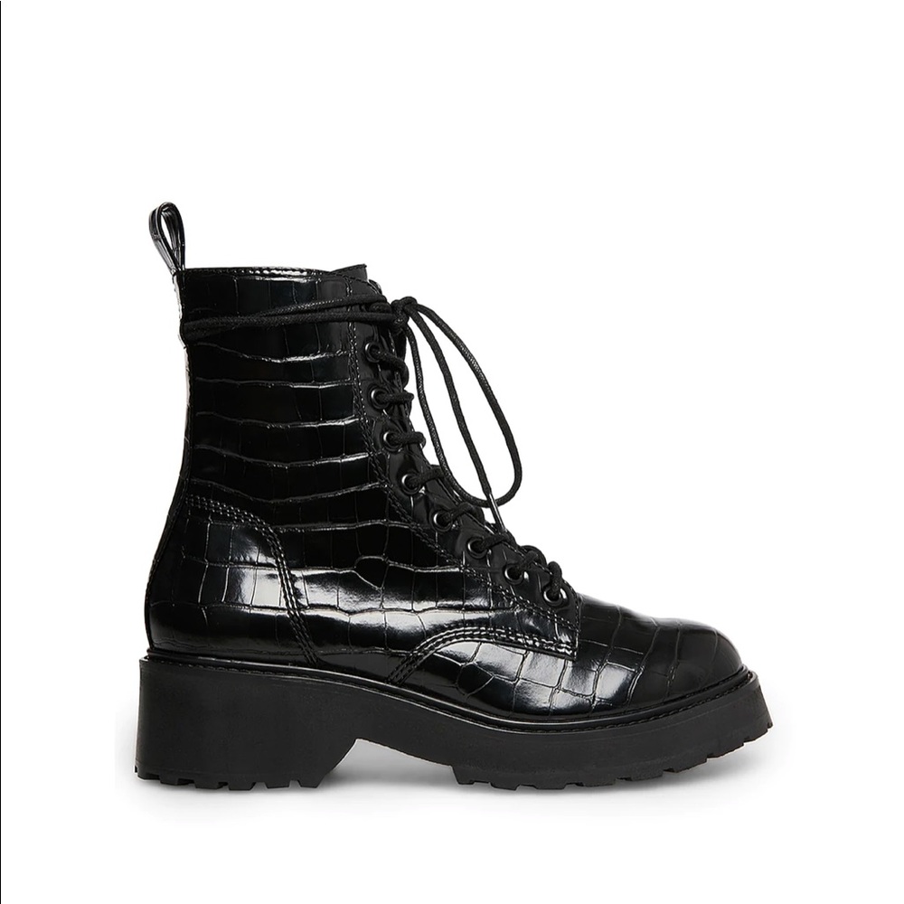 NEW Steve Madden Black Croc Boots